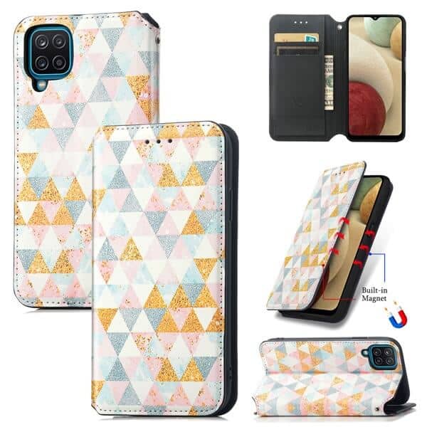 CaseNeo Nordic Rhombus Case Cover For Samsung Galaxy A12 CaseNeo Nordic Rhombus Case Cover For Samsung Galaxy A12